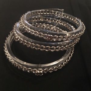 Chanel set of 3 bangle bracelets!